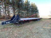 *2004 36' Load Max tandem dualled flat deck pintle hitch trailer, VIN#5L8GF362541000834, Owner: Clare A Moir, Seller: Fraser Auction____________ ***TOD & SAFETIED***