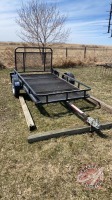 7.5ftx4ft Single axle tilt deck utility trailer w/fold down ramps, NO TOD