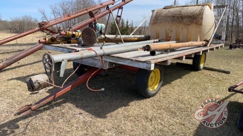 4-wheel farm wagon w/16ft rack deck