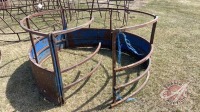 Skirted round bale feeder rough condition