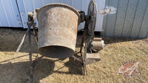 Cement mixer w/electric motor