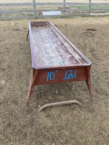 *10’ metal trough feeder