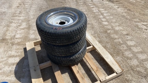 3 Hankook P215/65R15 trailer tires on 6 bolt rims, F55