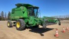 1995 JD 9600 Combine with JD 914 p/u header, s/n H09600X661670 F50 ***KEYS & WORK ORDER - OFFICE TRAILER****** - 5