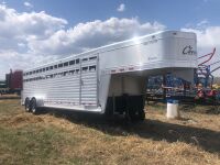 2011 24' Cherokee Warrior t/a Aluminum stock trailer, s/n5PRSG242XB0003338, Owner: David J Malowski, Seller: Fraser Auction_______ ****TOD & SAFETY****