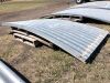 3 Sukup grain bins 25,000 bus each, 36ft dia, 7 tier high, air floors & chairs, fan and ladder - dismantled on Aluminum tri-axles trailer, end dump, sells with bins NO TOD for trailer, pick up at Killarney Site F39 - 30