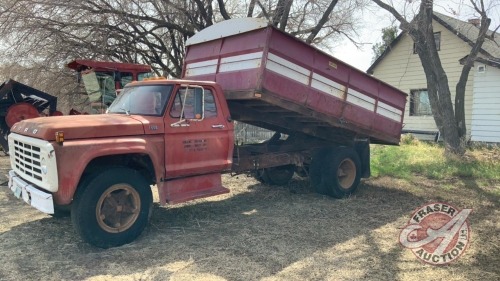 1977 Ford F-600 s/a grain truck w/14ft B+H, 77086 showing, VIN #F610VX81927, Owner: Dennis M Slobodzian, Seller: Fraser Auction__________