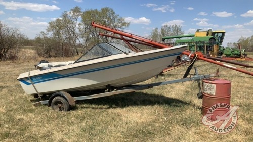 16ft Edson boats/50hp Mercury outboard, s/a trailer (NO TOD)