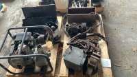 Water pump, socket sets, sprockets, chain, cab heater, vice