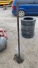 Metal posts with disc bases - 4