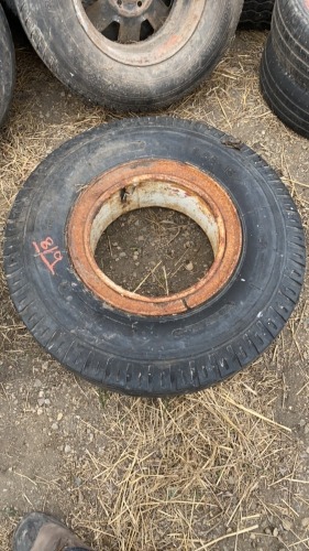 8.25-15 truck tire On steel rim