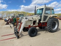 Case 1690 Tractor w/Factory 3PT, 74L Loader, 2 spear fork, 3234 hrs showing, s/n-11212978, F85