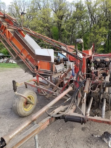 FMC single row carrot harvester