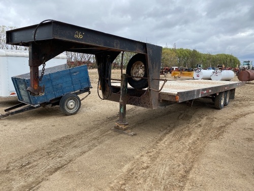 2013 26' Gooseneck Trailer, hyd tilt deck, tandem axle, VIN# FGMTN2013 (F101), Owner: David G Sawchuk, Seller: Fraser Auction___________ ***TOD***