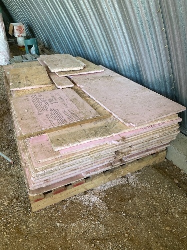 Pallet of Pink Styrofoam insulation