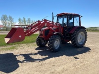 MTZ 1220 FWA Tractor w/7' bucket, 120HP, 000174 hrs showing, s/n- 108000010, F135 ***KEYS***