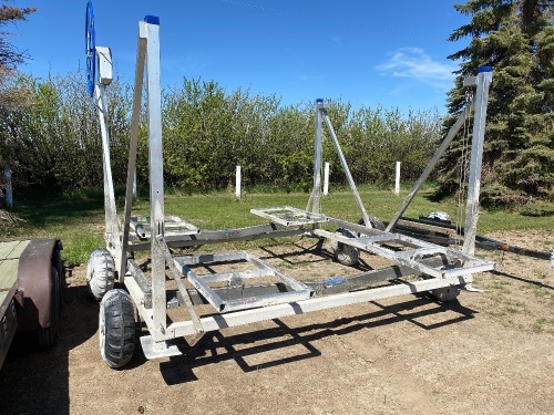 2009 Shoremaster Pontoon Lift, 3000lb cap, 1426 Whisper winch, s/n F57