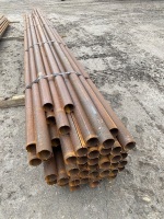 3" pipe. Assorted Lengths up to 20' (new factory rejected with partial or non welded seams) approx +/-48 sticks