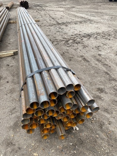 2.5" pipe. Assorted Lengths up to 24'' (new factory rejected with partial or non welded seams) approx +/-55 sticks