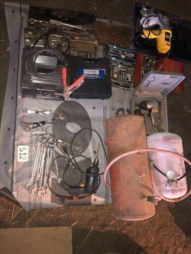 PORTABLE AIR TANKS, ELECTRIC IMPACT, SMALL AIRE TOOLS, SOME NEW STILL IN BOX