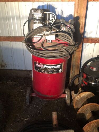 COLEMAN POWER MATE 40 GAL 5HP 115 VOLT BELT DRIVER AIR COMPRESSOR