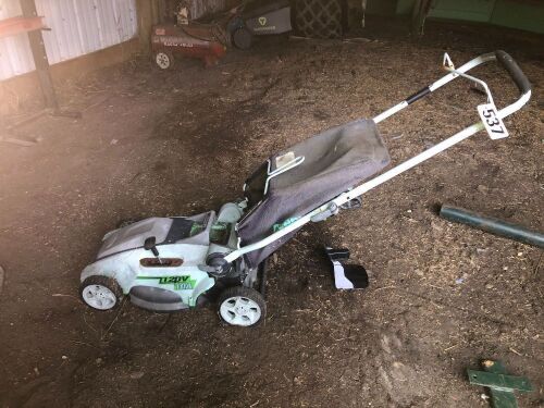 GREEN WORKS ELECTRIC LAWNMOWER WITH BAG