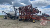 50' Bourgault 8810 air seeder w/Bourgault 5300 triple compartment 2-meter air cart, s/n36160CU-05, tank s/n36448AS-05