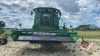 JD 9760 STS combine w/JD 914P header, 2394 threshing & 3335 engine hours showing, s/nS706478 - 2