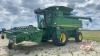 JD 9760 STS combine w/JD 914P header, 2394 threshing & 3335 engine hours showing, s/nS706478 - 3