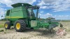 JD 9760 STS combine w/JD 914P header, 2394 threshing & 3335 engine hours showing, s/nS706478 - 4