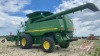 JD 9760 STS combine w/JD 914P header, 2394 threshing & 3335 engine hours showing, s/nS706478 - 9