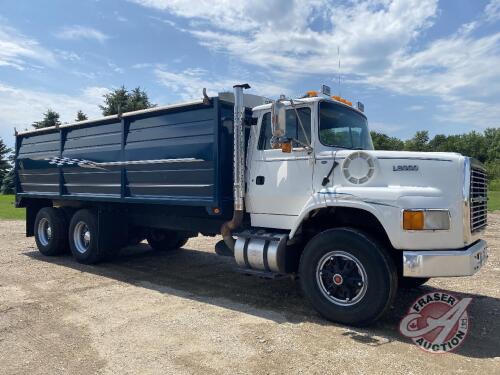 1993 Ford L9000 T/A grain truck w/21' B&H, 358,832 original kms showing ...