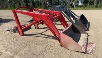 Dual Model 300 Loader with 5 ft bucket, universal brackets, came off 65 Massey H45