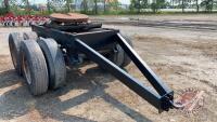 Tandem axle converter dolly w/ pintle hitch spring ride, 10.00-20 rubber- NO TOD - FARM USE ONLY, H63 