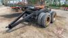 Tandem axle converter dolly w/ pintle hitch spring ride, 10.00-20 rubber- NO TOD - FARM USE ONLY, H63 - 2