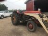 Massey Super 90 Diesel 2wd tractor w/Multipower, Malco loader with fork, 4300hrs showing, s/n886728 - 2