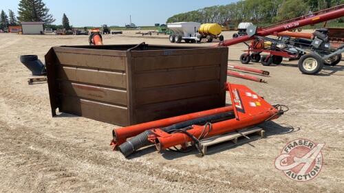 Brandt 16' rear drill fill auger, and 3 Ton Diamond Fertilizer hopper, H73