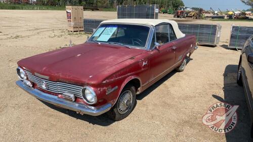 1964 Plymouth Valiant, VIN# 1449101481, NOT RUNNING, H39, Owner: Lonnie D Studer, Seller: Fraser Auction_______________ ***TOD & Keys - office trailer***