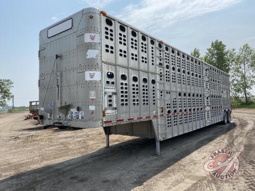 1998 48' Wilson T/A Cattle Pot Trailer, Gray, VIN#1W1UCSYJ8WD519516 H41, Owner: Reginald W Loewen, Seller: Fraser Auction_________________, ***TOD - office trailer***