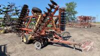 24' Kraus 1927 Disc w/4-bar Summers harrows, notched front, smooth back, scraper kit, 2 new tires, s/n5269, H93