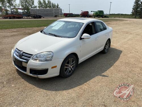 2006 Volkswagen Jetta GLS TD1, 290,715 kms showing, VIN# 3VWST81K56M808443, H39, Owner: Lonnie D Studer, Seller: Fraser Auction_________________ ***TOD & Keys - office trailer***