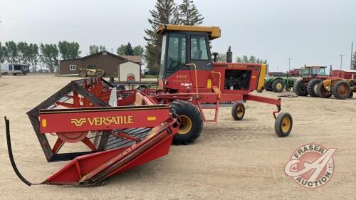 1983 24’ Versatile 4400 SP Swather, Diesel engine ,2633 hrs showing, s/n 199756, H105, ***keys - office trailer***