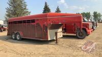 2000 24’ Bergen 5th Wheel Livestock Trailer, single partition, s/n 2B9SL15JXYD132883, H132, Owner: Arron J Bridgeman / Christopher Joh Bridgeman, Seller: Fraser Auction______________ ***TOD - office trailer***