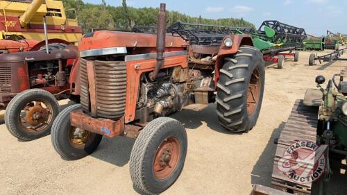 MF Super 90 tractor w/3pt, 70HP, 2 remote hyd, 540PTO, 9435 hrs showing, s/nSNW816789, H121 ***keys- office trailer***