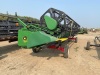 30’ JD 930 Flex header w/ 4 wheel Horst mover, s/n H00930F676160 (New in 2020 - auger, center floor, fingers & bushings, H134 - 9