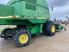 JD 9600 SP Combine w/912 pick-up, 7452 eng hours, 5174 sep hrs, s/n H09600X637680, ***keys- office trailer*** - 5