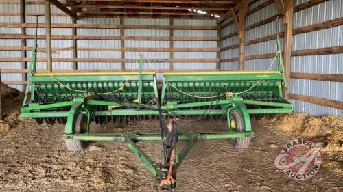 20ft JD 9350 DD press drills w/grass seed