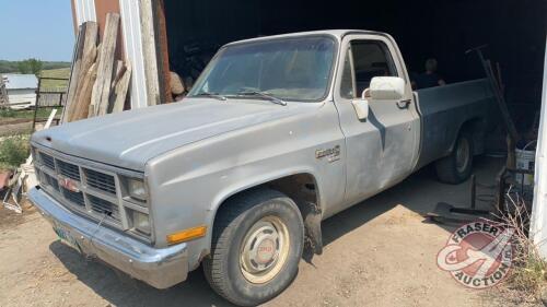 1983 GMC Sierra 1500 2wd truck, 237,567kms showing, VIN#2GTDC14H9D1501025, Owner: Benjamin Reuvekamp, Owner: Estate of Rita Reuvekamp, Seller: Fraser Auction__________________________