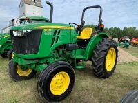 2015 JD 5045E 45hp 2wd Tractor w/3PT, i Match quick hitch, 540 pto, single hyd, 9-speed standard trans, 14.9-28 rear rubber, 7.50-16 front rubber, roll bar, 130hrs showing, s/n100443, A55