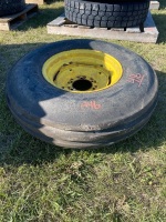 used 10.00-16 4-rib impliment tire on JD rim A46